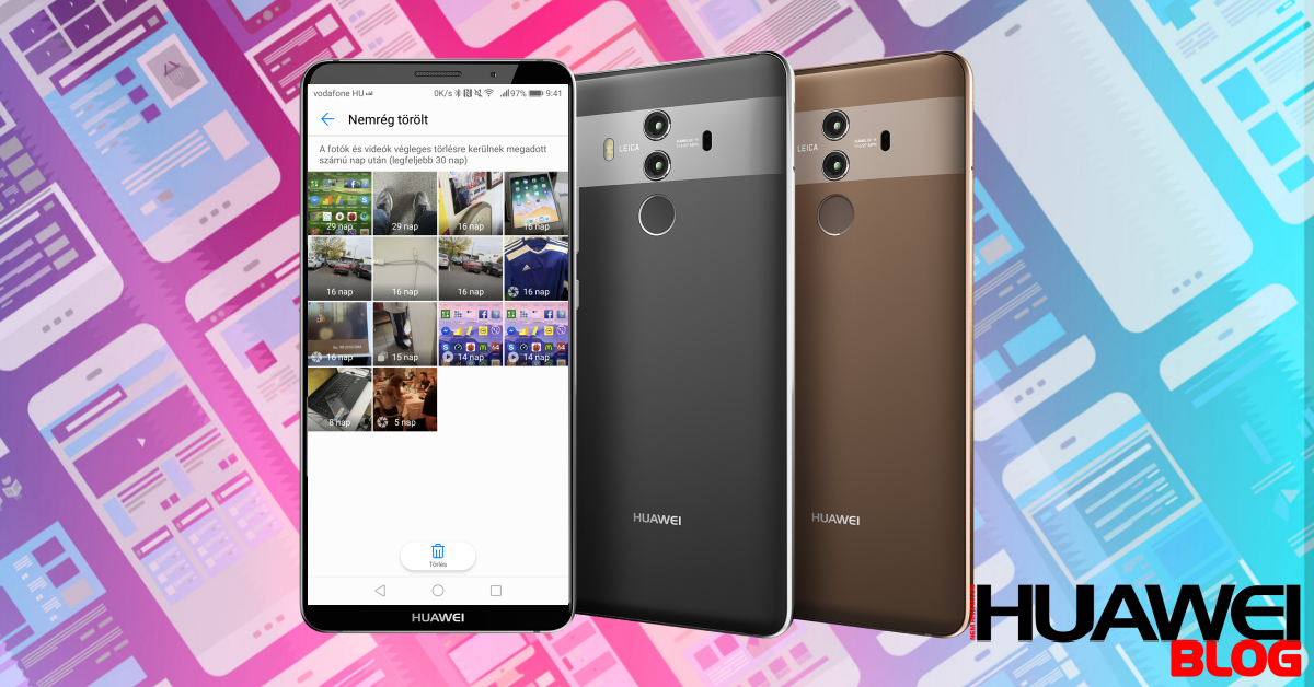 30 napig visszaállíthatók a törölt fotók a Huawei-eken
