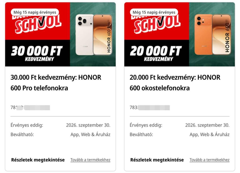 HONOR 600 kuponnal az eddigi legjobb áron