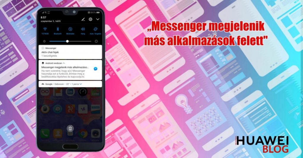 A "Messenger megjelenik más alkalmazások felett" értesítés