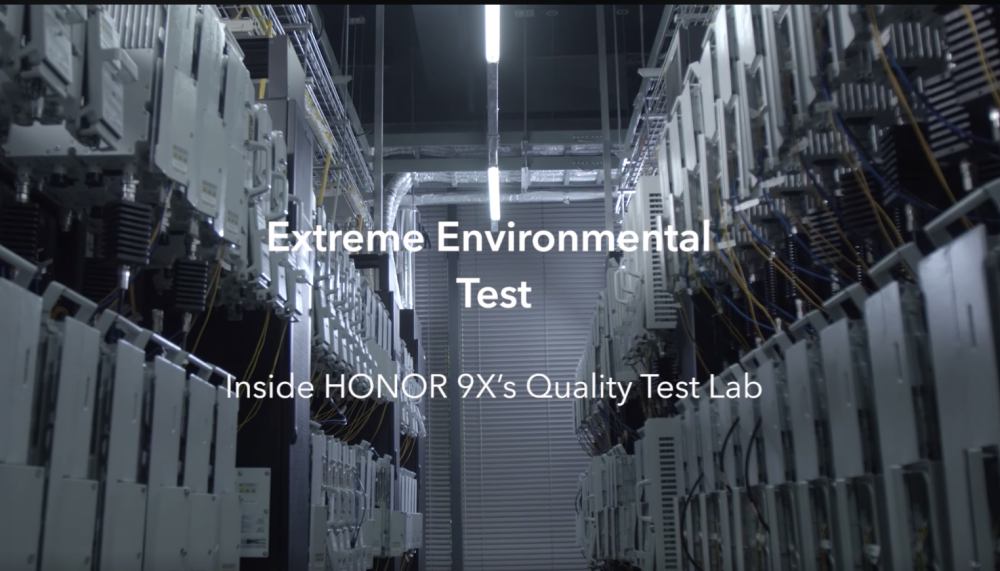 HONOR 9X Quality Test Lab: környezeti elemek tesztje